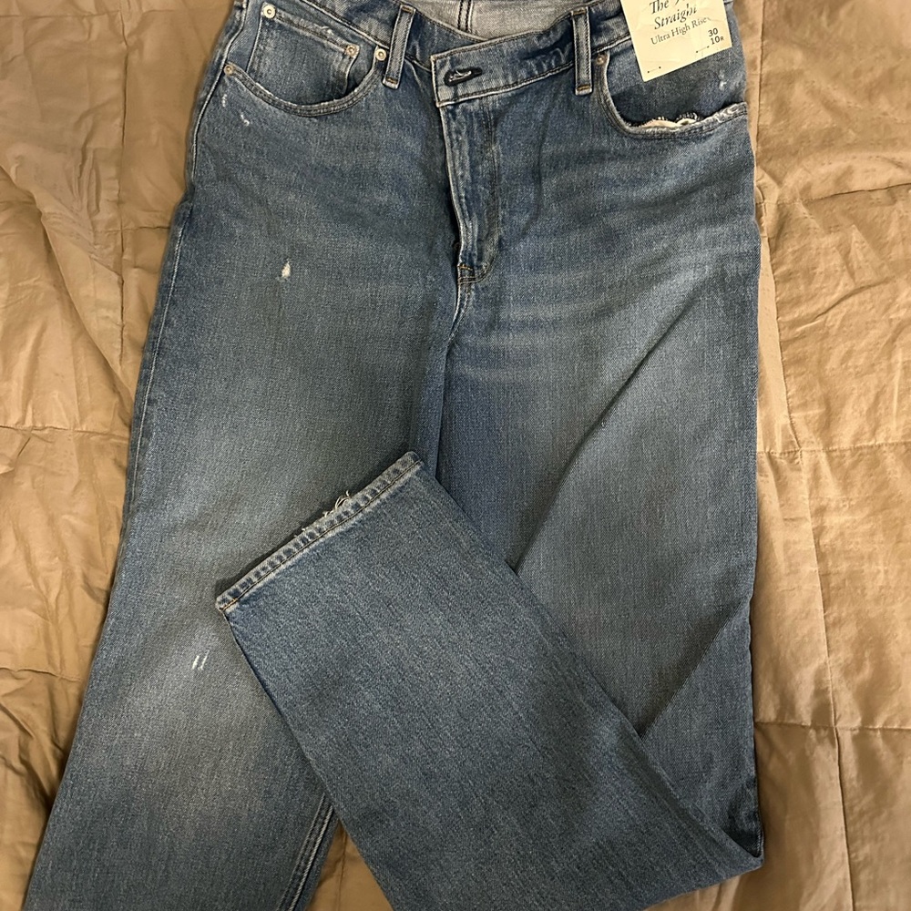 Abercrombie & Fitch Blue Straight Leg Jeans